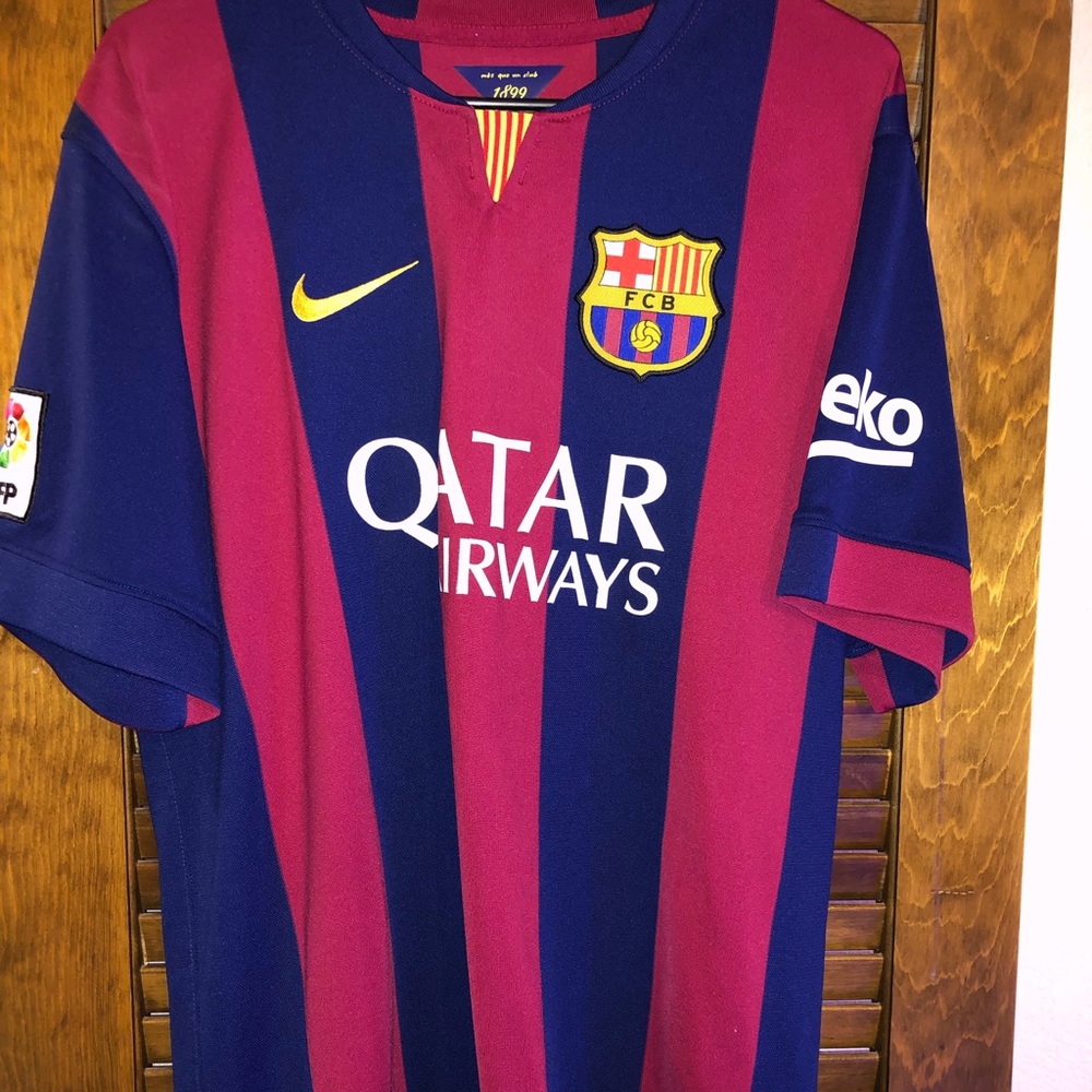 FC Barcelona soccer jersey.